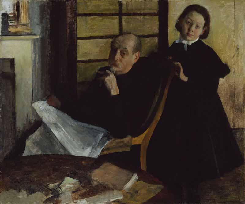 Edgar Degas Henri Degas and His Niece Lucie Degas Spain oil painting art